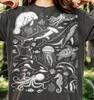 Ocean Animals Marine Life Ocean Lover Comfort Colors® Tshirt, Whale Orca Shark Sea Turtle Octopus Black And White Nature Tee
