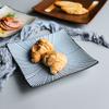7.8 Inch Square Dinner Plate Japanese Snack Dishes Ceramic Serving Plate Dinnerware Rice Dishes Tea Saucer Microwave Safe