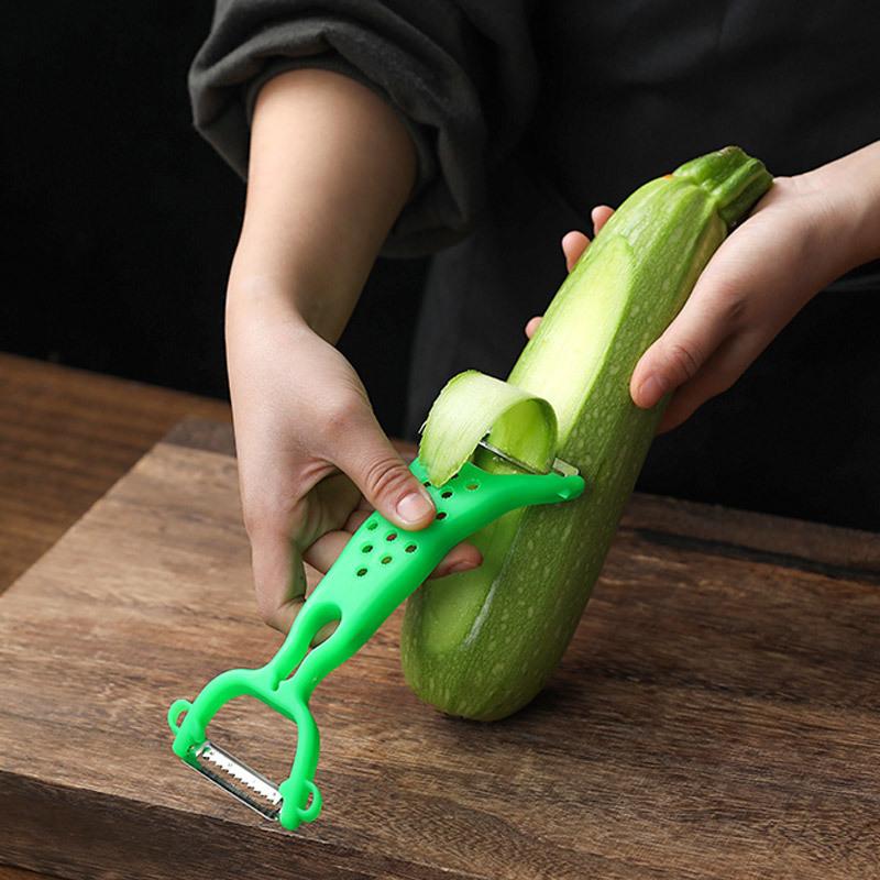 Multifunctional Dual Head Vegetable Peeler Sharp Stainless Steel Blades Easy Clean Portable for Outdoor Camping Cooking