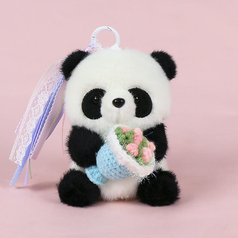 Premium Scented Panda Pendant Backpack: Dressed-Up Panda Doll In Various Styles