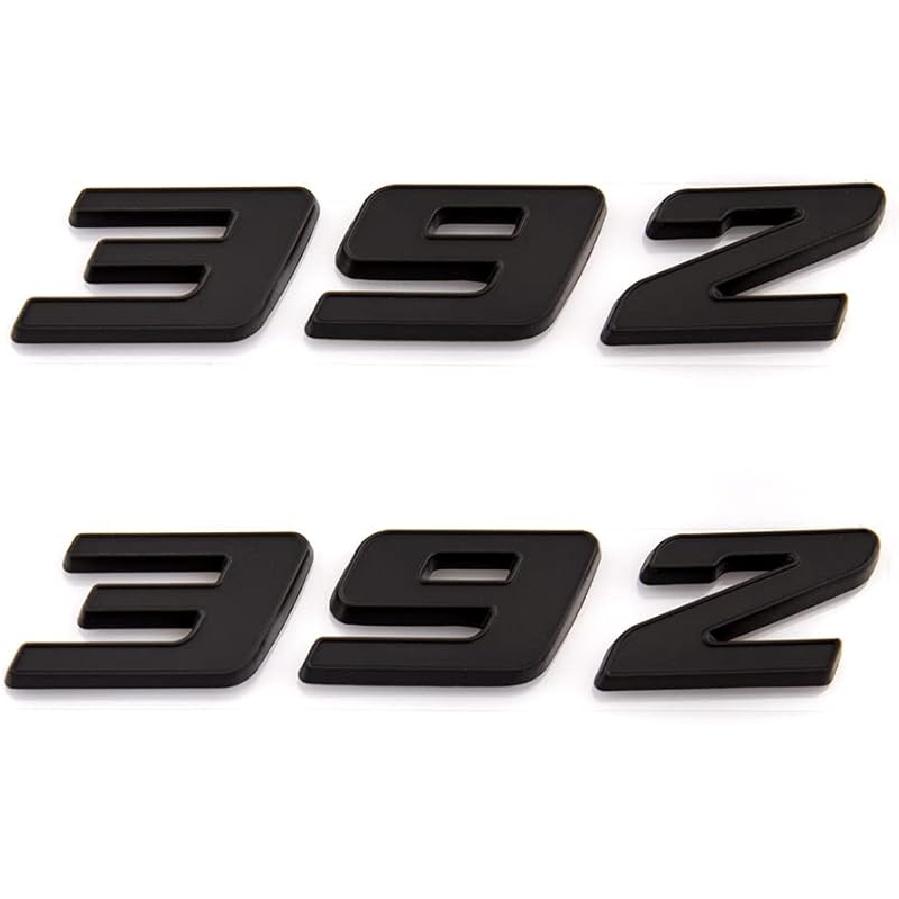 2X 392 Автомобильная эмблема, значок, наклейка, 3D-логотип, самоклеящаяся табличка, автомобильная наклейка (черный)