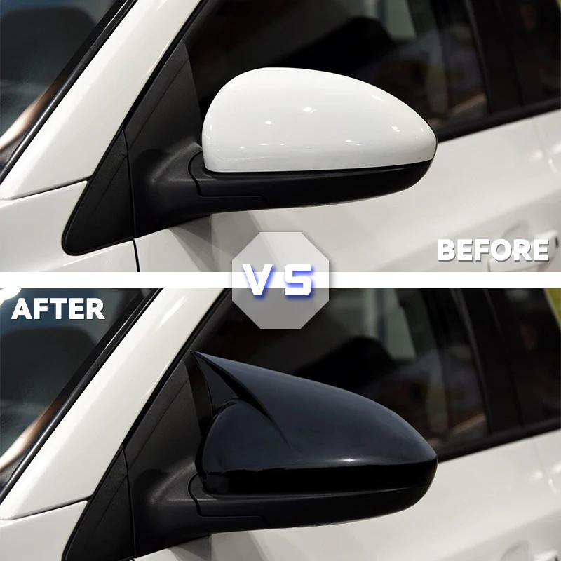For Chevrolet Cruze 2008-2016 Side Mirror Cover Caps Glossy Black/Carbon Fiber Look ABS Plastic Car Exterior Accessories