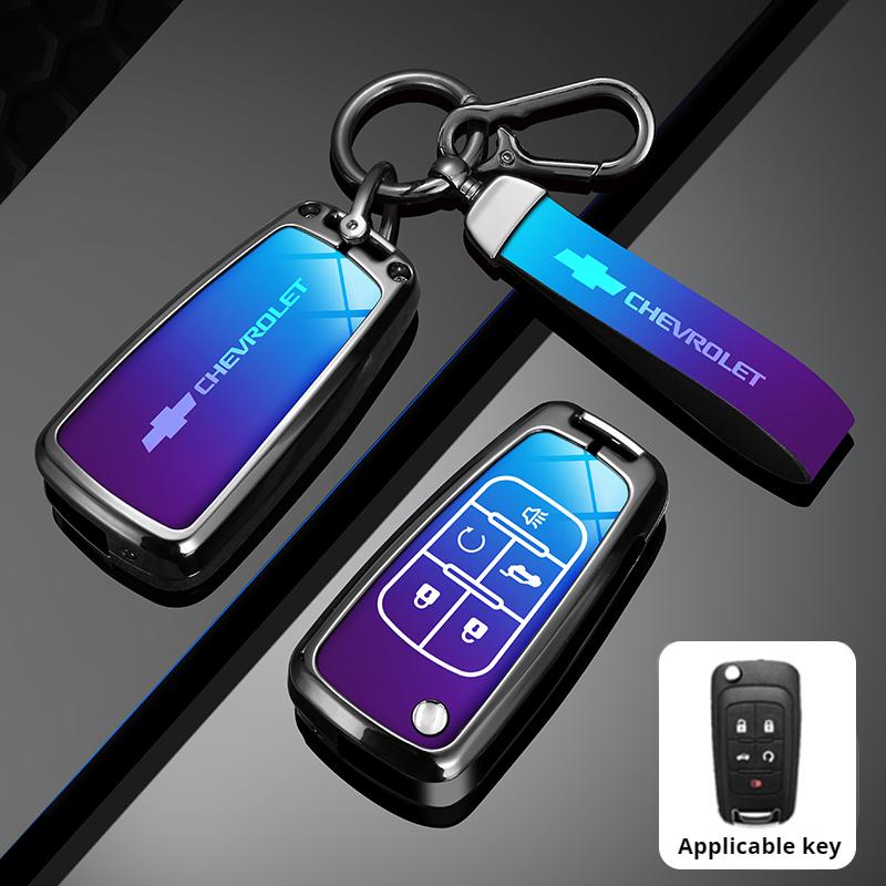 Zinc Alloy Car Flip Key Case Cover Shell Bag For Chevrolet Cruze Aveo Trax Sail Malibu Captiva Prism Spark Protector Accessories