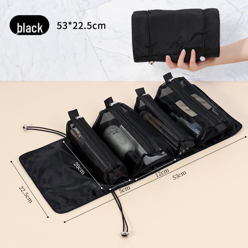 

Women s 4-in-1 Multifunctional Makeup Bag with Detachable Mesh Pouch - Simple Travel Toiletry Organizer