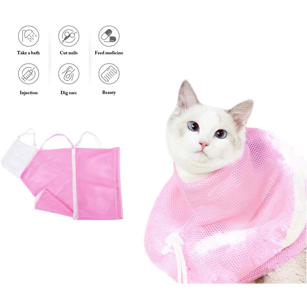 Nail Trimming Cat Grooming Bathing Bag Cat Restraint Bag Cat Washing Bag Cat Shower Net Bag