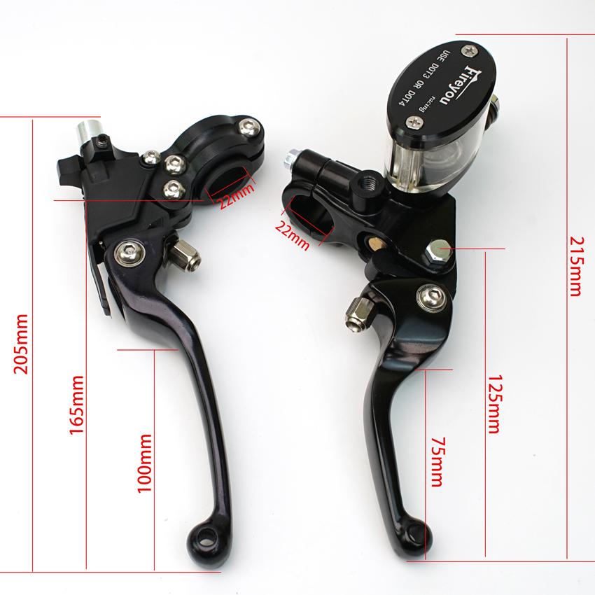 Pit Bike Motocykl skládací brzdová spojka s přední pumpou Pro CRF KLX YZF RMZ Dirt Bike Hydraulické páky hlavního válce