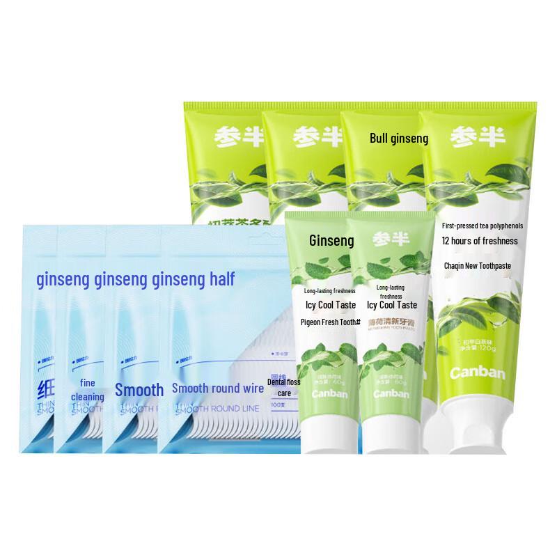 Semi-half Oral Care Toothpaste & Dental Floss Set