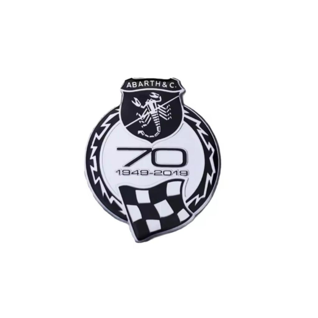 3D Aluminum Car Rear Trunk Fender Emblem Badge Sticker Decals for Abarth 500 124 Punto Ducato Palio Bravo Accessories