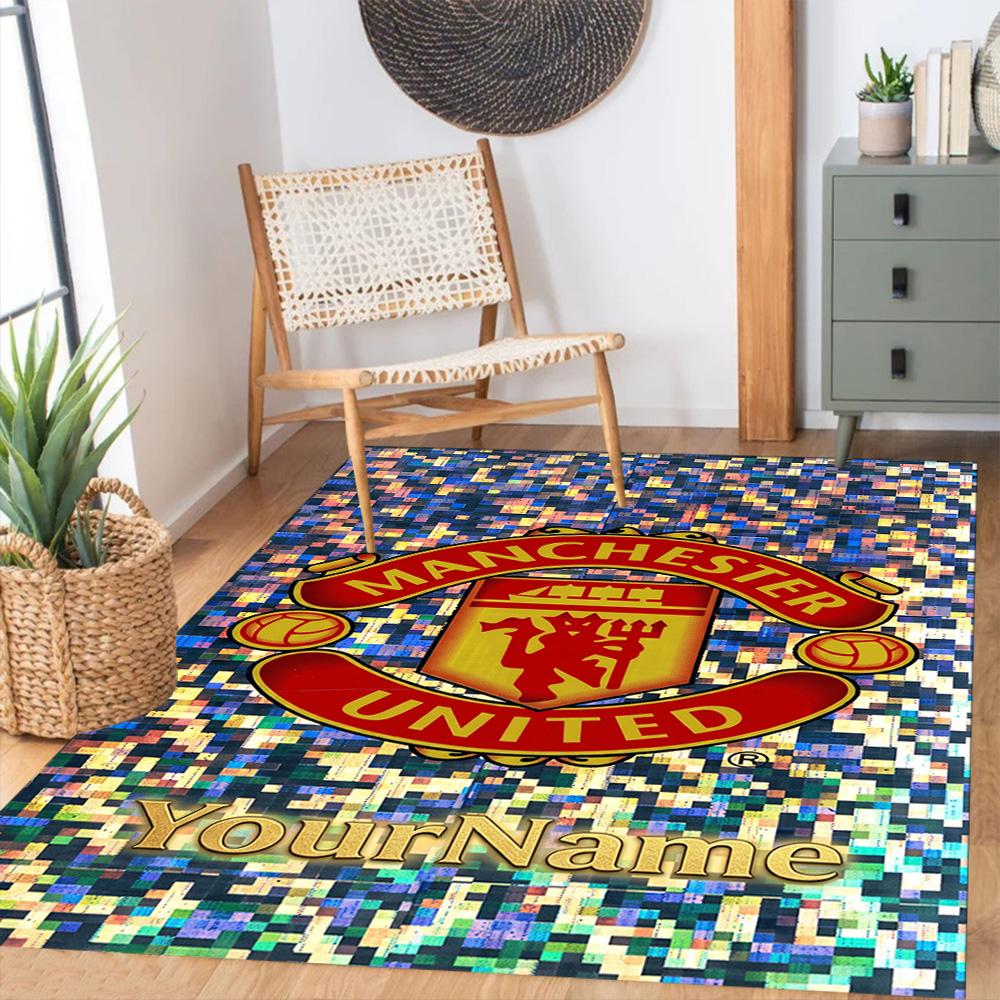Manchester Customize Your Name Floor Mat Perfect for Game Room Decorate room Foyer Dormitory Antislip Carpet Office home decor