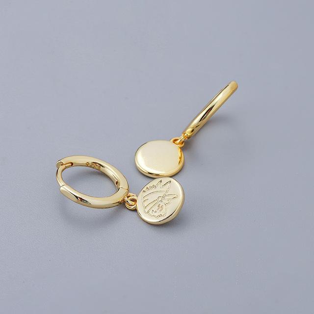 

ANENJERY серьги-кольца с портретом головы, женские золотые французские серьги, оптовая продажа золотистый