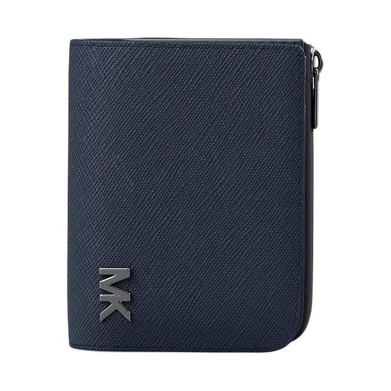 MICHAEL KORS COOPER Saffiano Logo Leather Wallet Men s Dark Blue синий