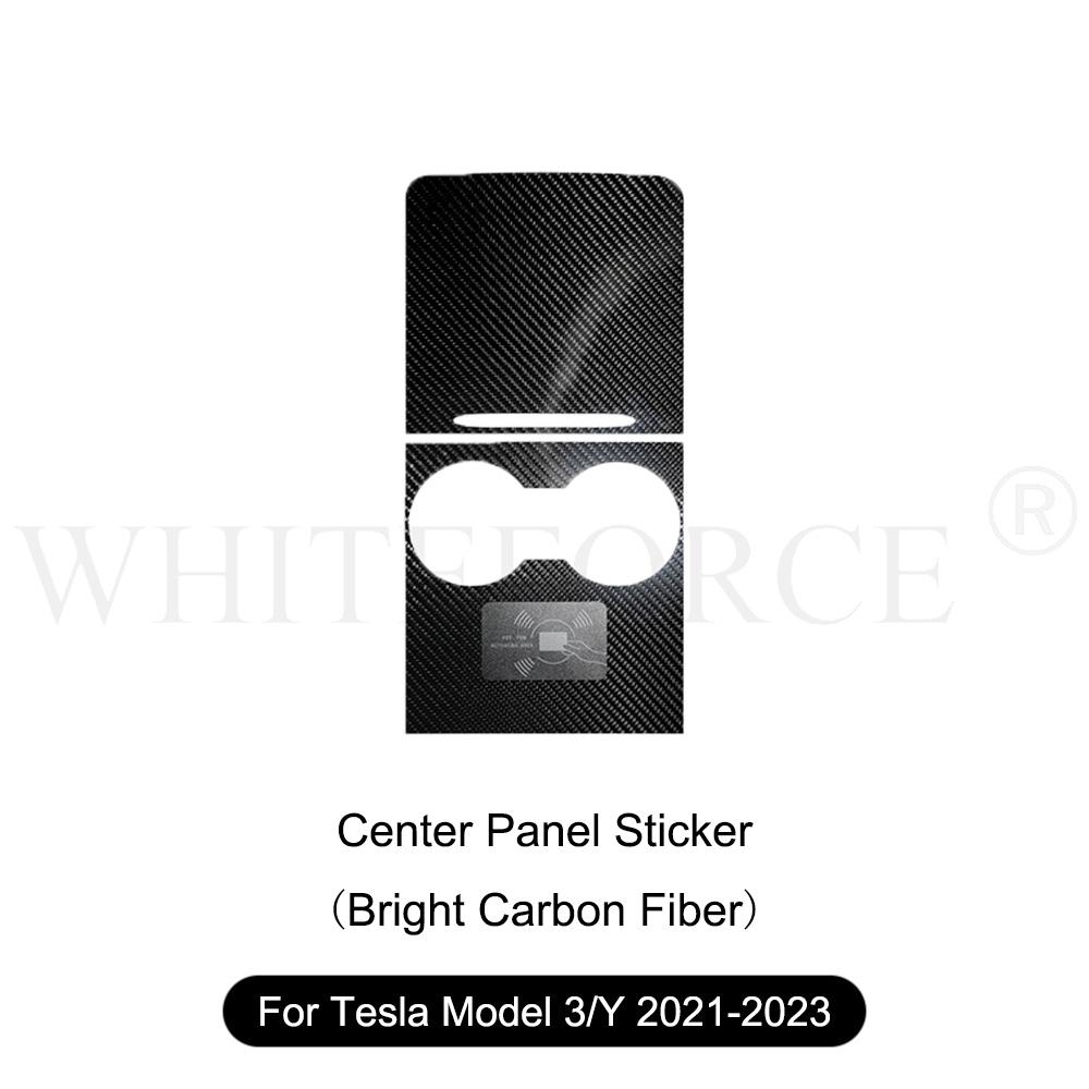 For Tesla Model Y Juniper Center Console Protector Carbon Fiber Sticker Model 3 Highland Central Panel Cover Film Accessories