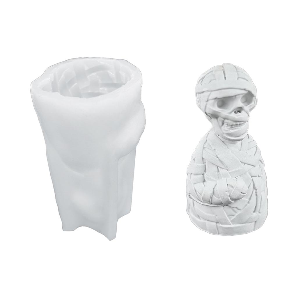 Non-stick silikonform för hantverk 3D Halloween-tema ljus heminredning skrivbordsdekoration form unik presenttillverkningsform