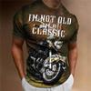 Maglietta da Motociclista Uomo Stampa 3D Manica Corta Classici Vintage T-shirt Per Uomo Street Ride Magliette Biker Top Maglietta Oversize