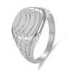 New Retro Stainless Steel Rings for Women Men Irregular Cracked Wide Ring Gold-plated Jewelry Party Wedding Gift Wholesale
