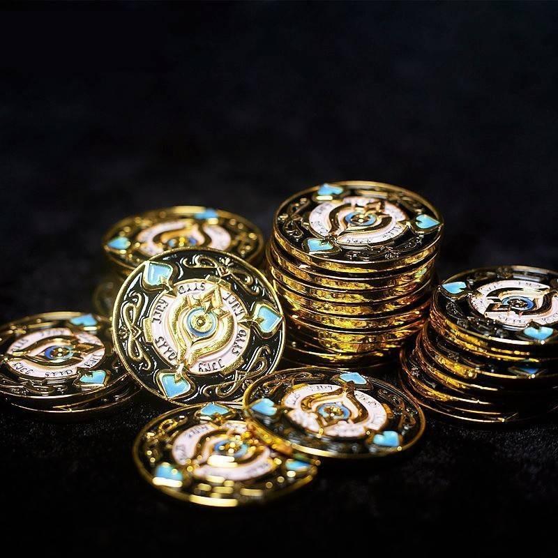 Elegant Metal Game Token From With Intricate Relief Design 3cm And 4cm Sizes