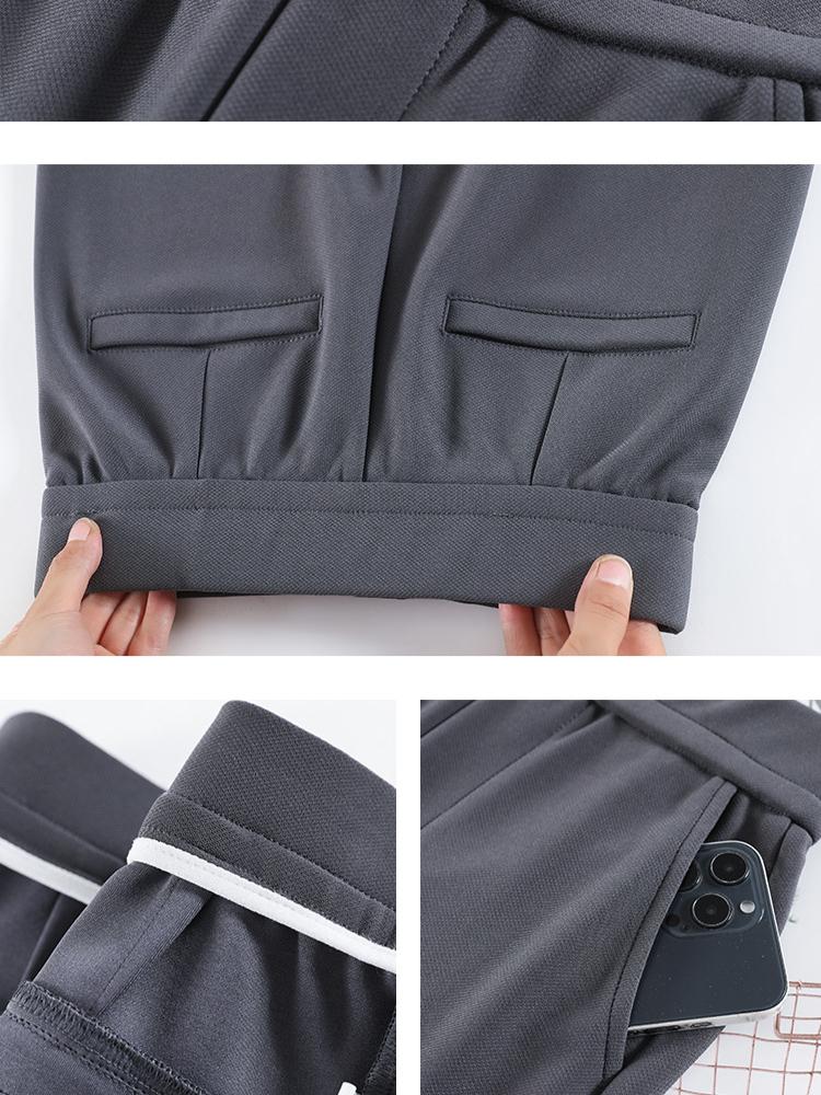 Elegant High-waisted Micro-flared Pants for Autumn Wear New Stretch Elasticated Waist Suit Pants Slim Slit Casual Trousers