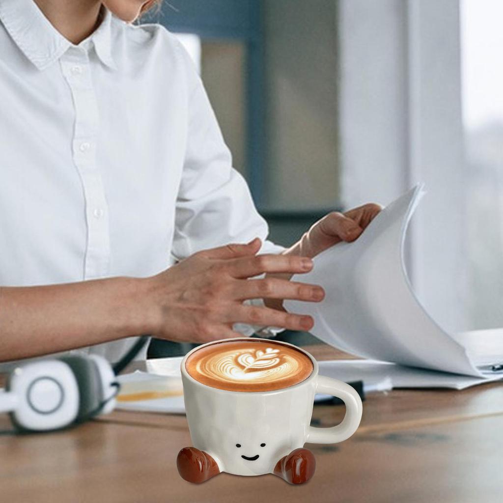 Niedliche Fußförmige Keramiktassen Keramik Trinkglas mit Henkel Lustige Nachmittagstee Kaffeetasse Latte Art Tasse