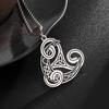 Vintage Jewelry Triangular Celtic Knot Crescent Moon Pendant Necklace