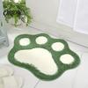 Tappetino da Bagno Spesso e Soffice, Tappetino a Forma di Zampa di Gatto, Tappeto Morbido Antiscivolo, Assorbente, Tipo Cashmere, Lavabile, Tappetino Carino per Ingresso, Bagno, Camera da Letto, Antiscivolo