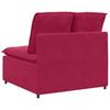 Modular Sofa Center Module with Cushions Burgundy 100 Cm