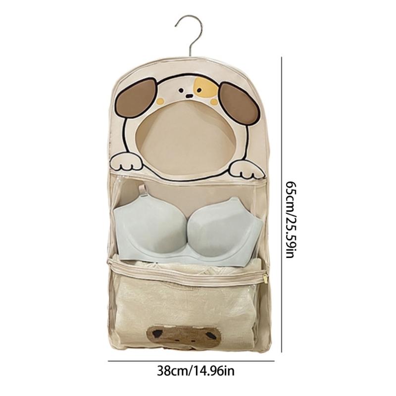 Organizzatori da appendere con apertura extra larga, design a cartone animato, resistenti all'acqua, borsa da parete salvaspazio per la casa, cucine, bagni