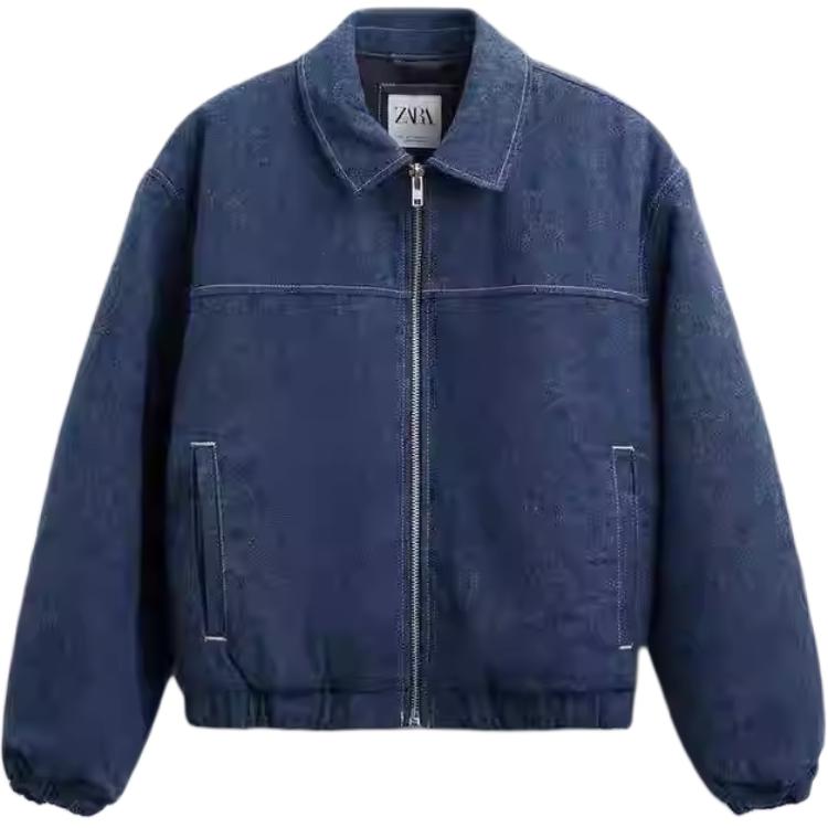 

Zara Minimalist Comfortable Versatile Pilot Long Sleeve Jacket Men jackets Blue 0621400-400 L