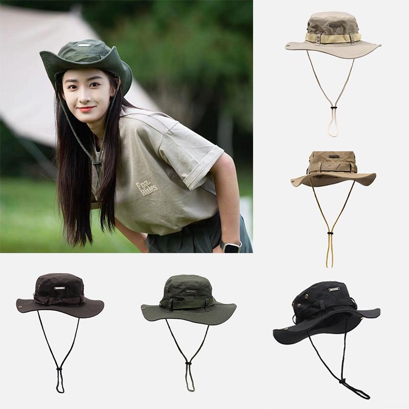 Yiran Dayang Hat Men's Summer New Bucket Hat For Fisherman Cap Fishing Outdoor Sunshade Big Brim Panama Hat Sunscreen Riding Hiking Suncreen Sunhat 54-58Cm