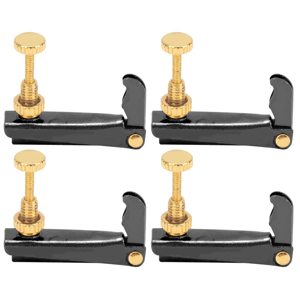 4Pcs Violin Fine Tuners 3 4‑4 4 Cello String Tool Replacement Instrument AccessoriesBlack