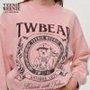 Teenie Weenie Women's 2025 Spring Bear Letter Crewneck Sweatshirt