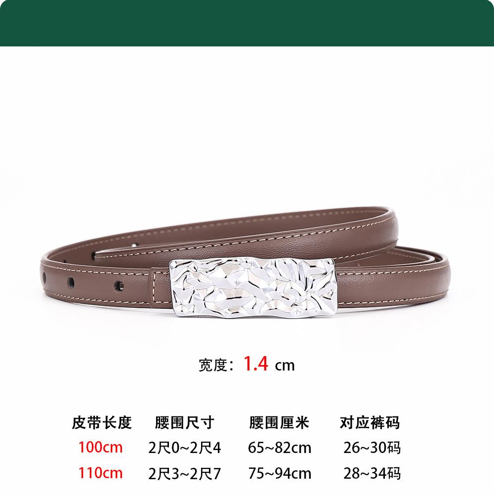 Belt Women'S Leather Belt Dress Fine Belt Women'S Premium Business
