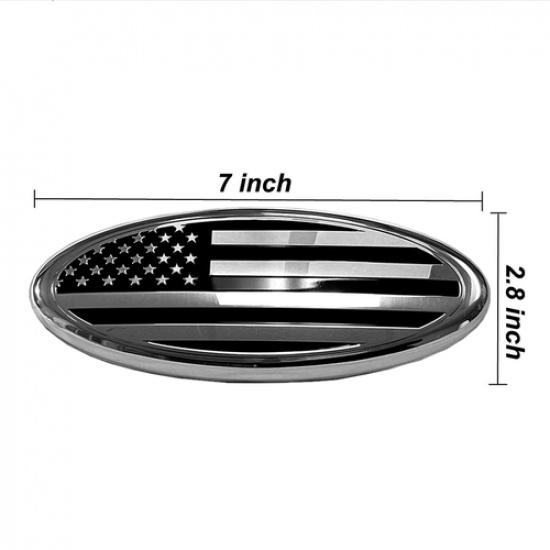 7/9 inch For Ford F-150 F-250 US Flag Front Grille Tailgate Emblem Oval Badge
