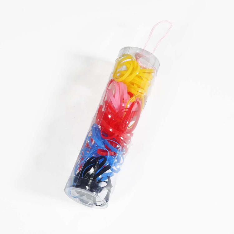 Korean Style Colorful Hair Ties: PVC Disposable Rubber Bands for Women's Hair Accessories