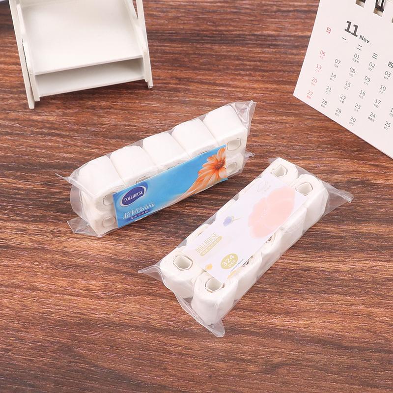 1:12 Modelo de rolo de papel toalha em miniatura para casa de bonecas Rolo de tecido Decoração para casa Brinquedo