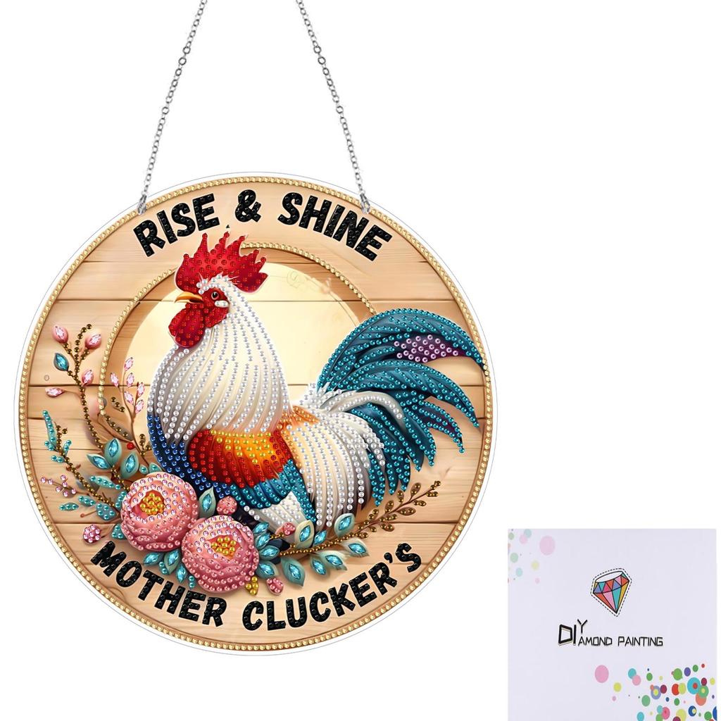 Acryl 2D/Flach DIY Hängende Diamantmalerei Kits Spezielle Form Strassstein Diamantmalerei Fensteranhänger Wanddekoration für Zuhause & Fenster