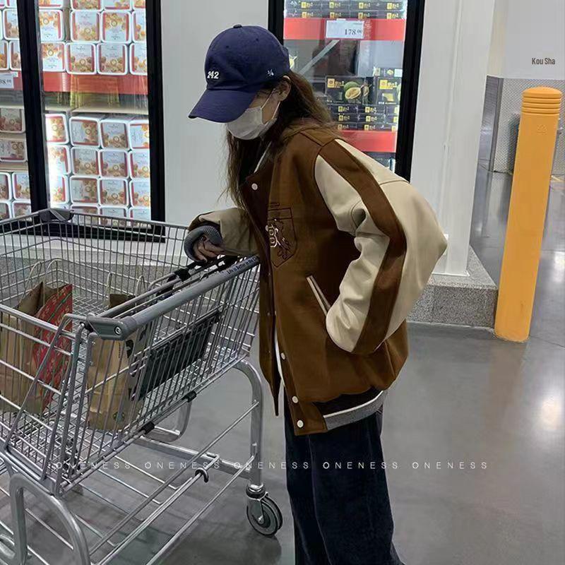 

Original Style Women s Oversized Baseball Jacket - Autumn/Winter L