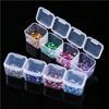 ABS Crystal Embroidery Storage Box Rectangular 28 Grid Adjustable Detachable Salon Manicure Rivet Container Case