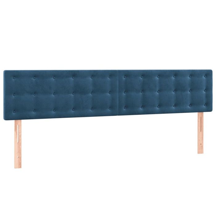 VidaXL LED Headboard Bedroom Furniture Double Bed Accessory Head of Bed Frame Interior Dark Blue 3122116