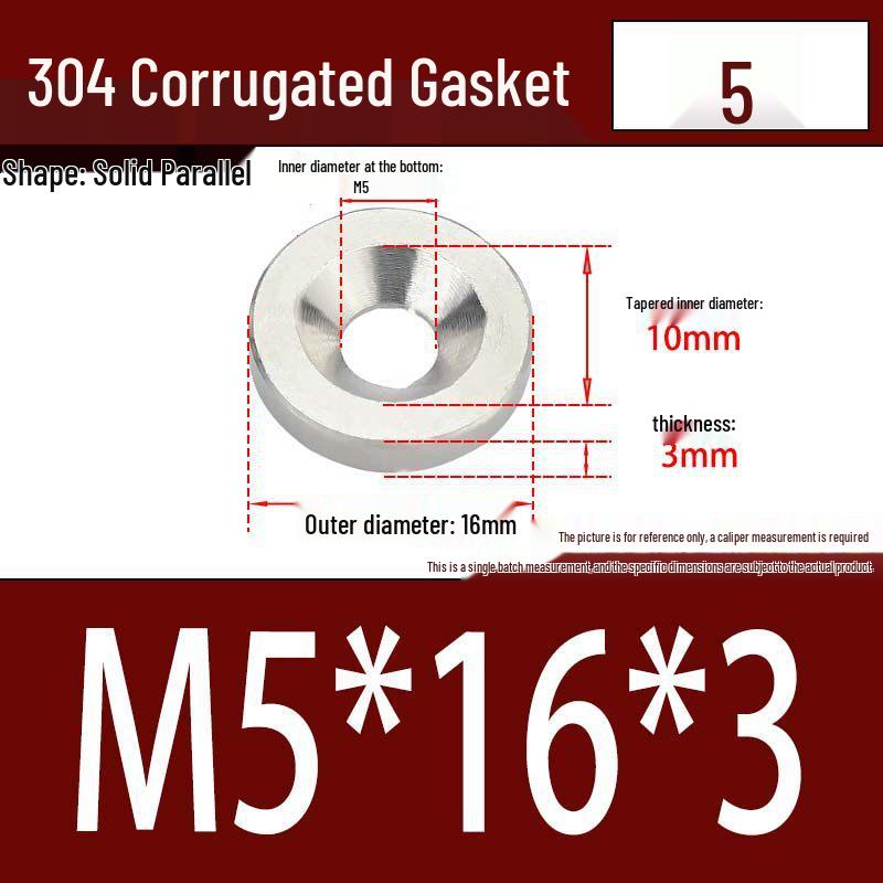 304 Stainless Steel Decorative Conical Fish Eye Washer for M3-M10 Countersunk Holes