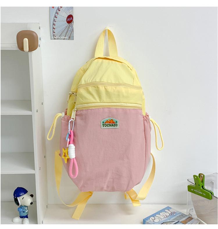 School bag 2025 new Korean version of children's small school bag spring outing light casual backpack foreign style contrasting color versatile