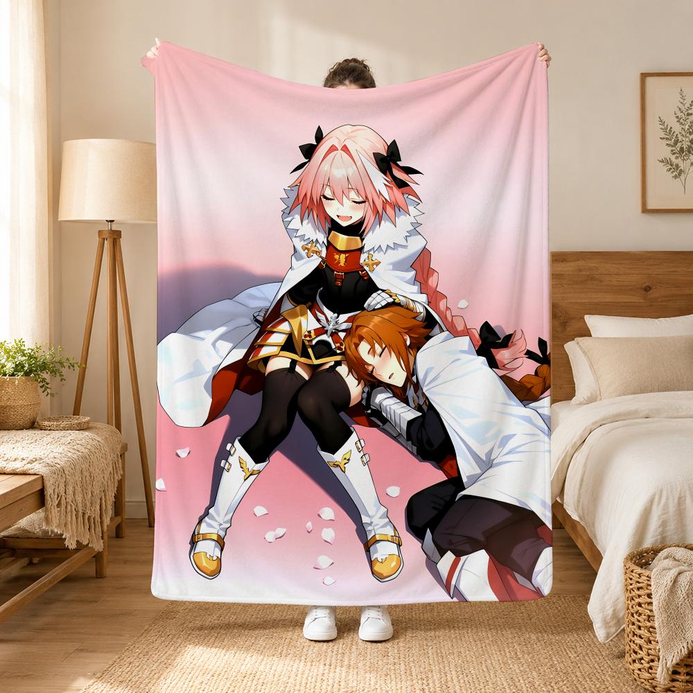 Fate Apocrypha Anime Throw 240G Flannel Blanket, Suitable For Sofas, Beds, Offices,  Exquisite Gift Blankets