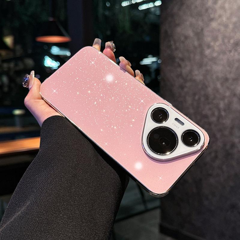 Star Glitter Glass Applicable To Huawei Pura70pro Mobile Phone Case New P80 with Lens Film Mate60 Men and Women