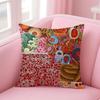 YYayoi Kusama series Cushion Cover Pillowcase Short Plush Invisible zipper Room Sofa Cushion Cover