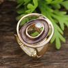 New Enamel Color Hollow Ring Elastic Ring Women's Simple High-end Diamond-set Oval Ring