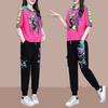 Women's Sportswear Set for Women's Summer Fashionable Versatile Hooded Sweater High Waisted Harlan Pants Two-piece Set