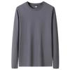 Long Tshirt Mens Cotton Sleeved For Spring And Autumn Loose Hoodie Base Coat For Autumn Clothes Mens Top