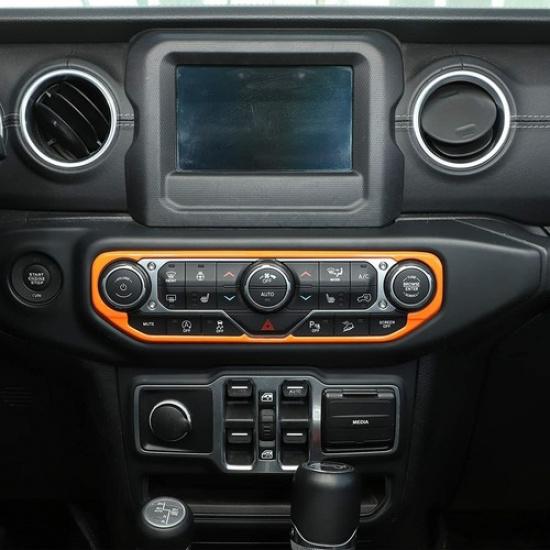 Für 2018-21 Jeep Wrangler JL JT Mittelkonsolen-Klimaschalter-Abdeckung Zierleiste