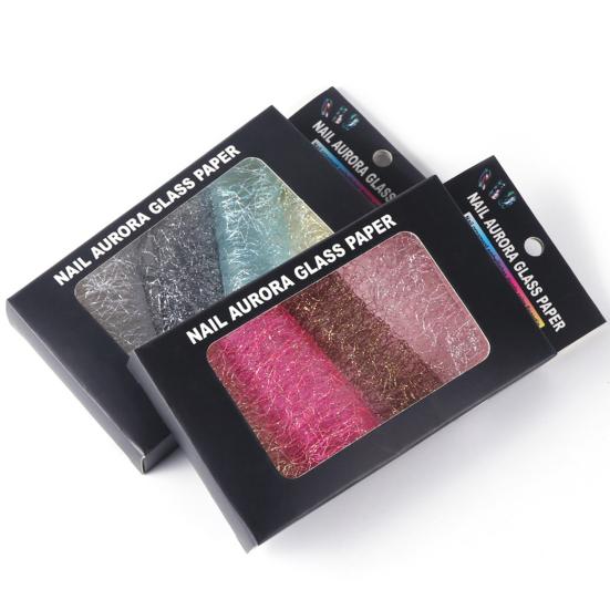 1Box Nail Mesh Stickers Paste Firmly Long Wearing Decal 3D Nail Art Mesh