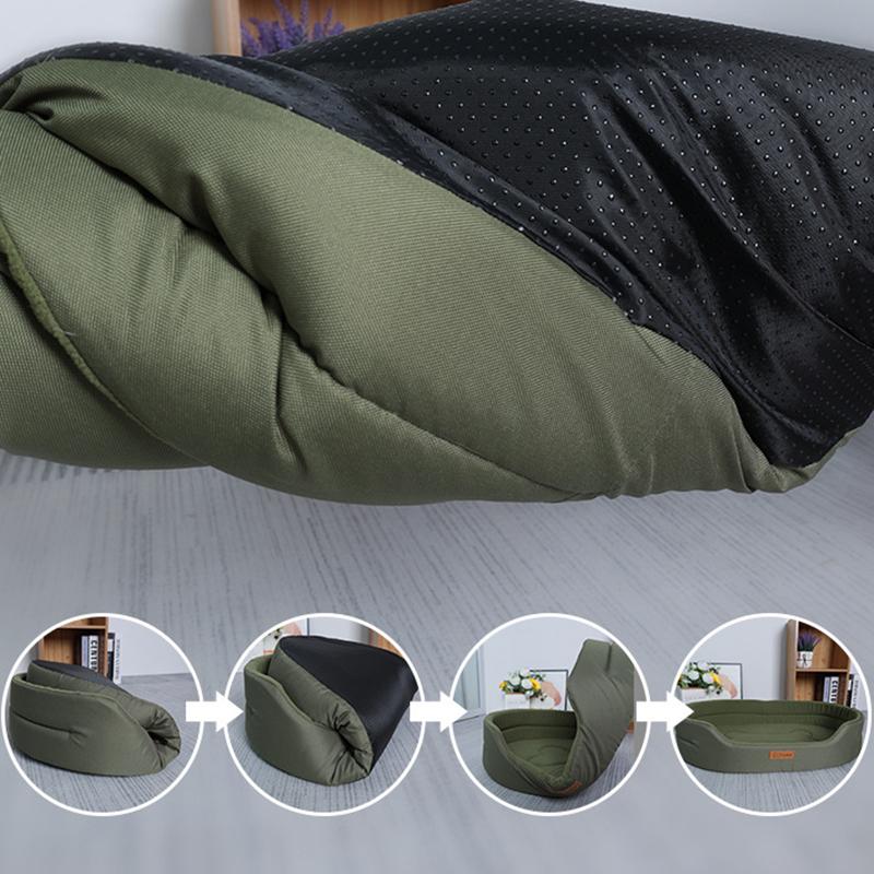 Fleece Hundeseng Vinter Høst Varm Seng for Katt Liten Middels Stor Kjæledyr Sofa Valp Oxford Klut Soveunderlag for Hund