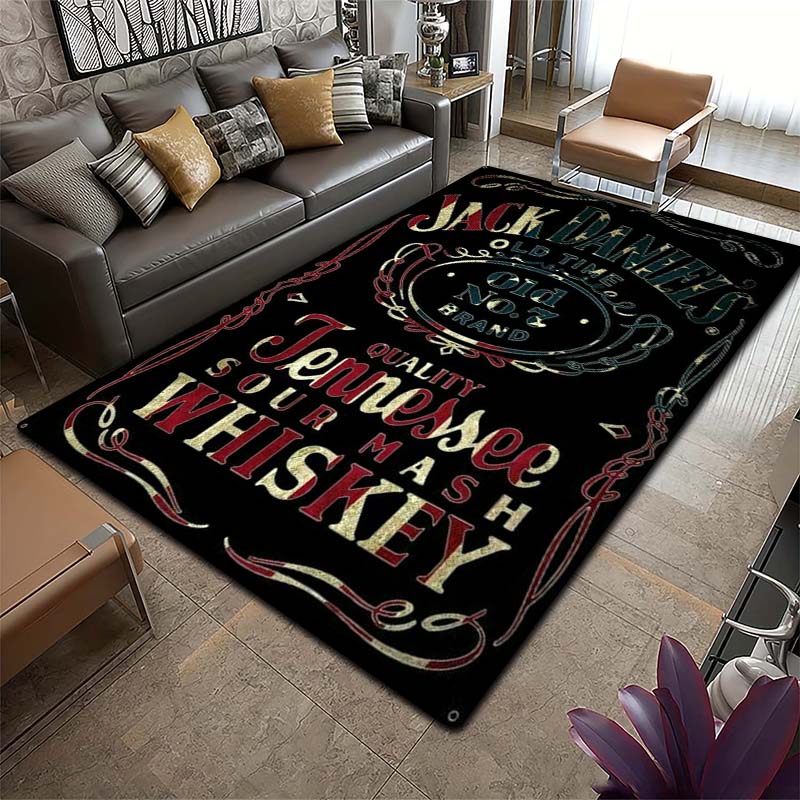 2026 new multi size J-Jack D-Daniels printed carpet yoga mat home decoration living room bedroom anti slip area carpet gift